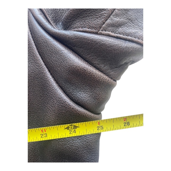 Vtg. Men's Leather Gallery Western Native Boho Lace-up Jacket Brown Beaded Rare - Picture 13 of 15